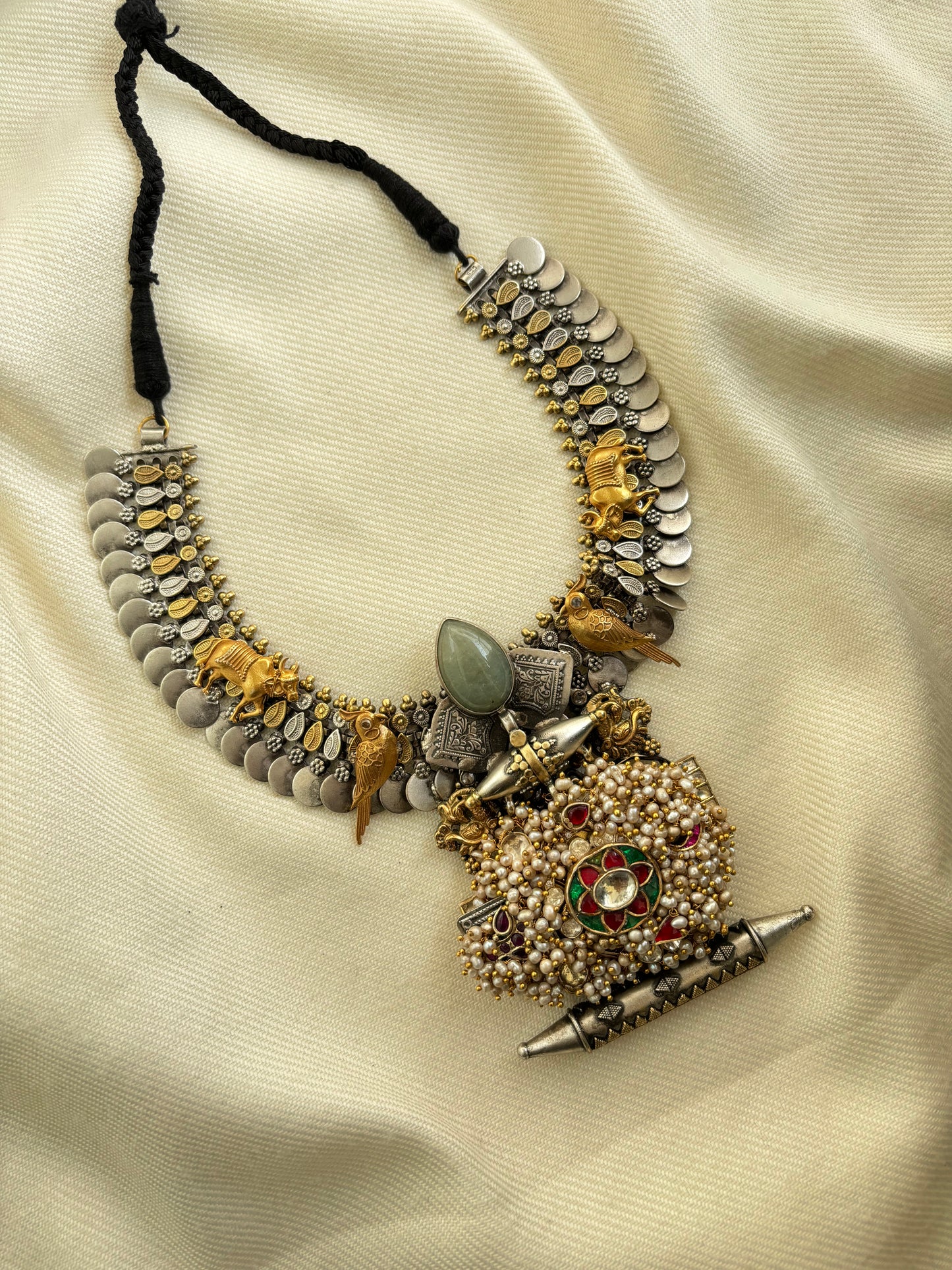 Fusion Dual Tonned Silver Necklace