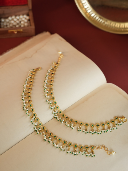 Kundan Polki Anklet