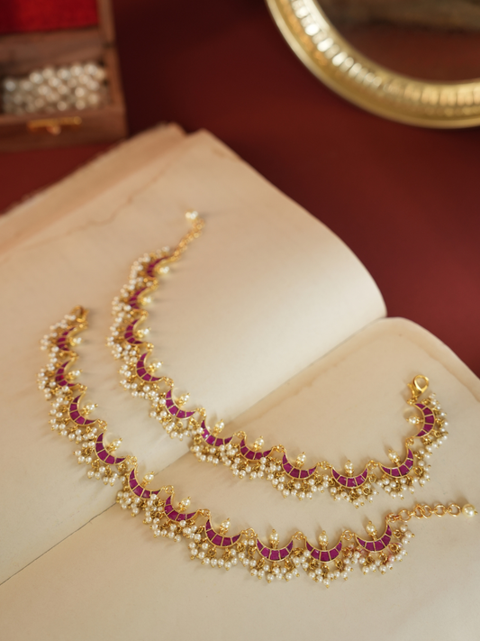 Kundan Chandbali Anklet