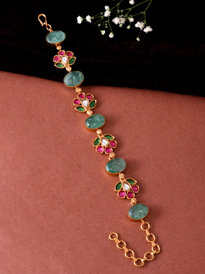 Traditional Jadau Stone Bracelet
