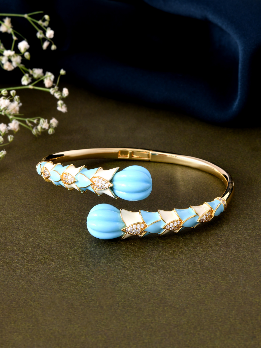 Enamel Cuff Bracelet