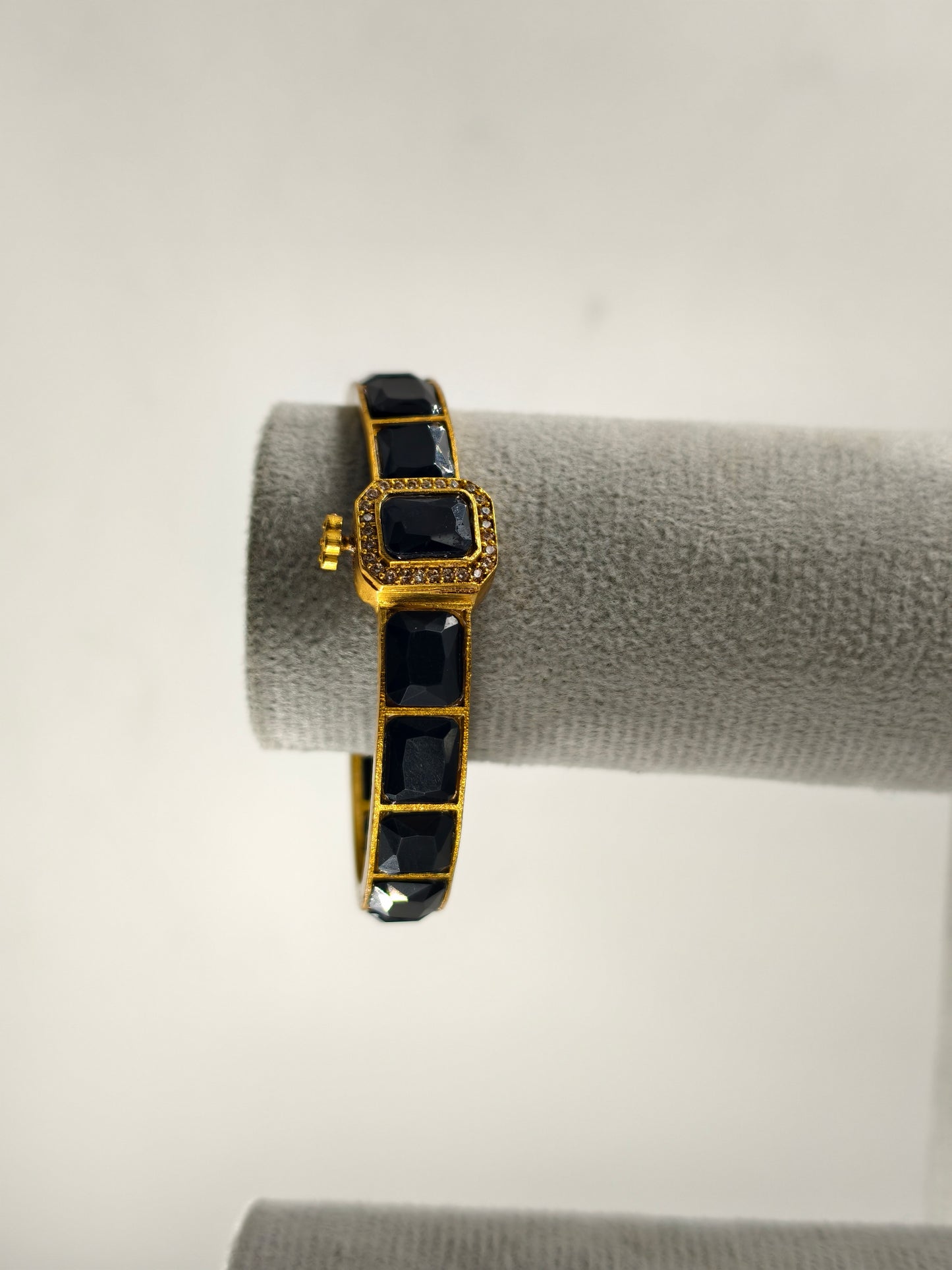 Stone Studded Gold Tone Bangle | Jewellery By Kamla Poddar