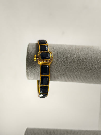 Stone Studded Gold Tone Bangle | Jewellery By Kamla Poddar