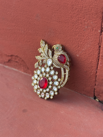 Bird Polki Brooch | Jewellery By Kamla Poddar