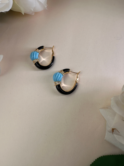 Blue Turquoise Earring | Jewellery By Kamla Poddar