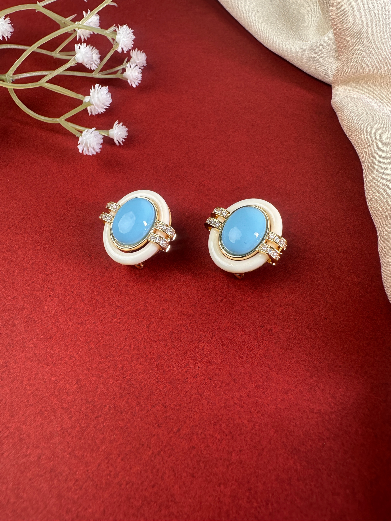 Neelam Studs | Jewellery By Kamla Poddar