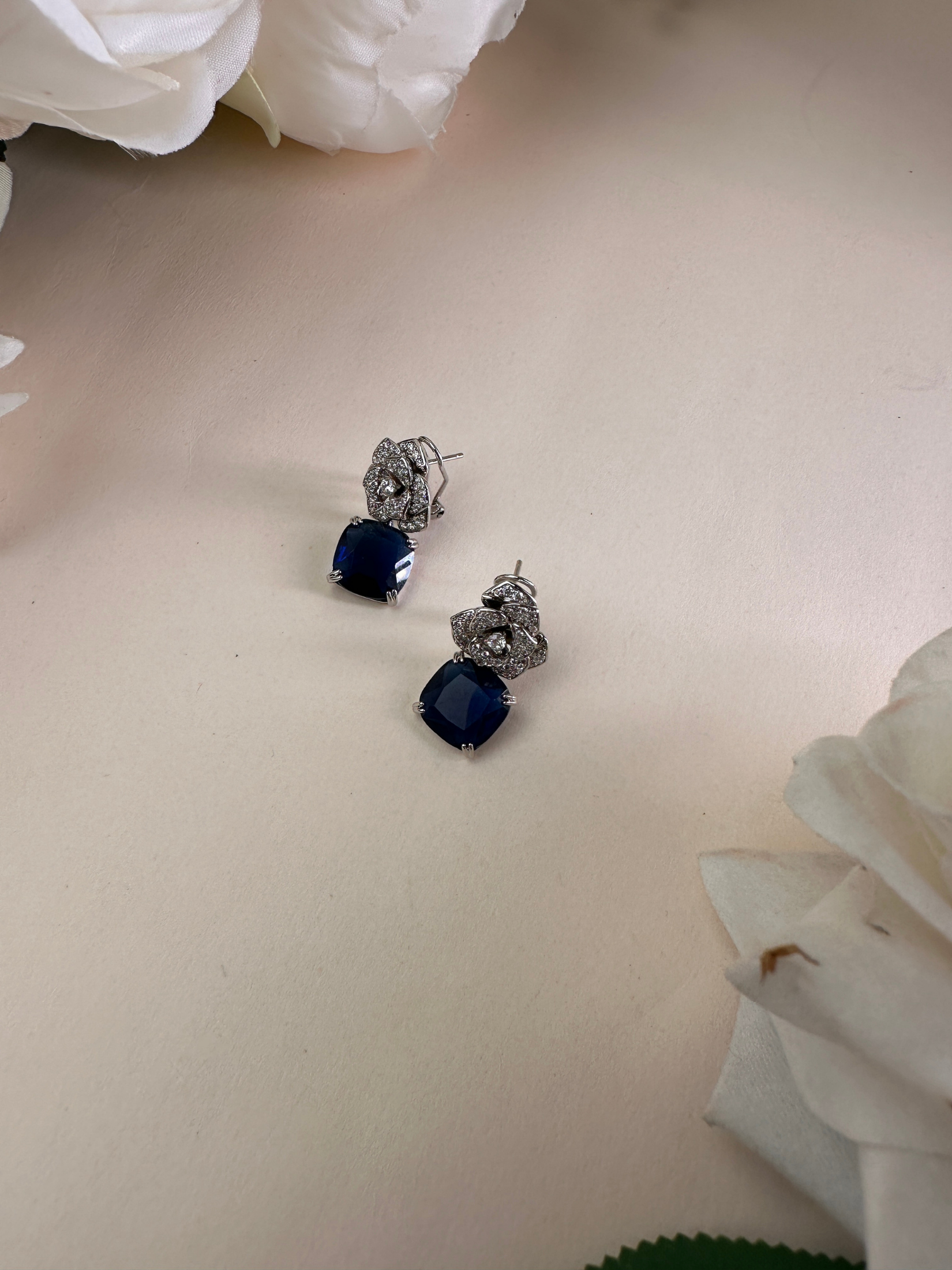 AD Small Drop Earring | Jewellery By Kamla Poddar