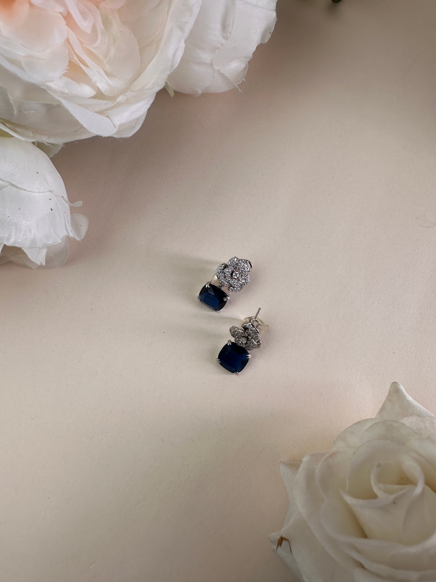 AD Small Drop Earring | Jewellery By Kamla Poddar