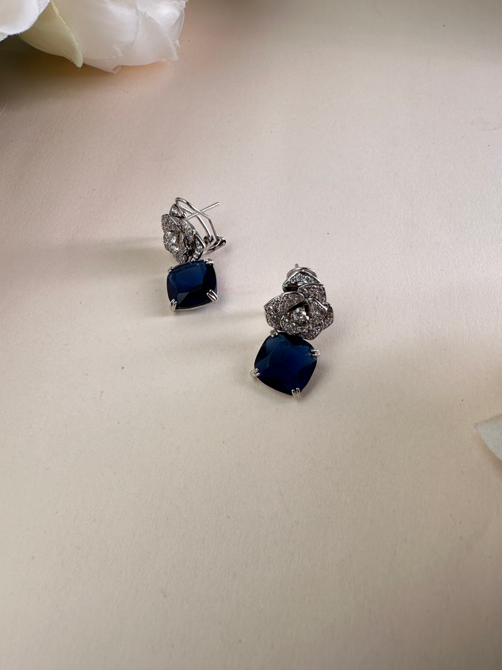 AD Small Drop Earring | Jewellery By Kamla Poddar