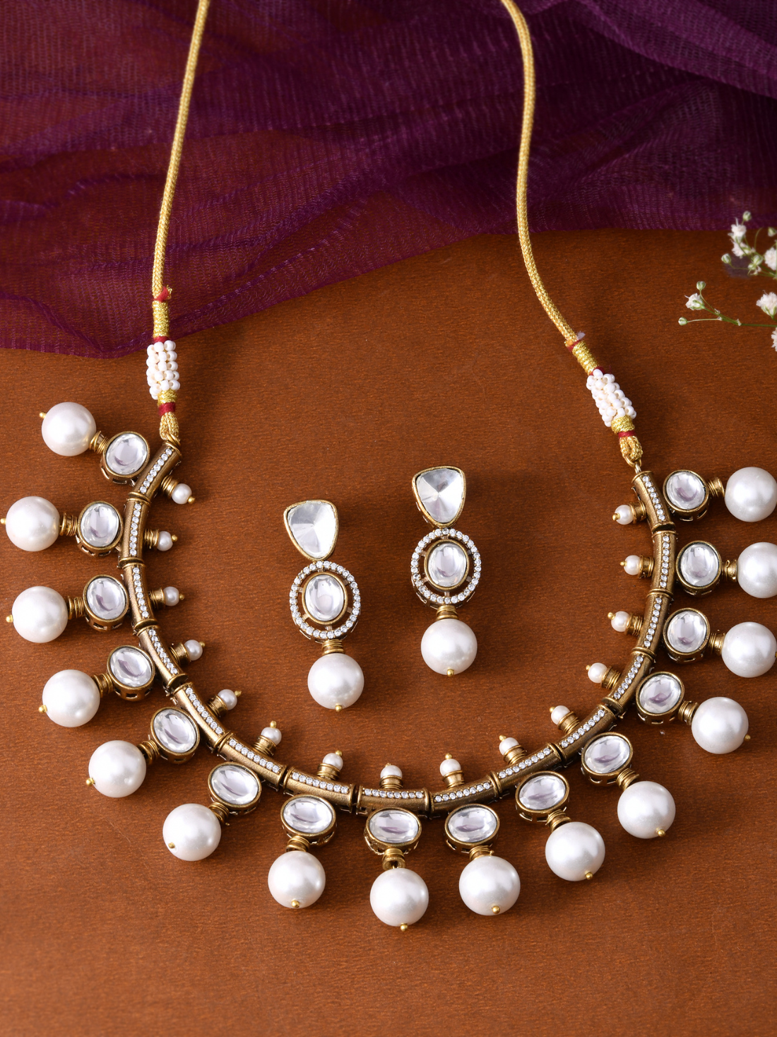 Handcrafted Kundan And Pearl Choker Set | Jewellery By Kamla Poddar