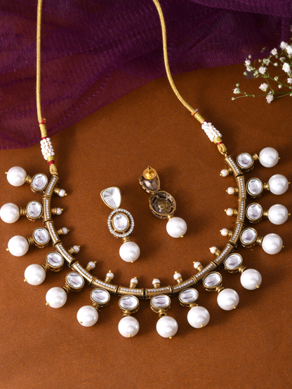 Handcrafted Kundan And Pearl Choker Set | Jewellery By Kamla Poddar