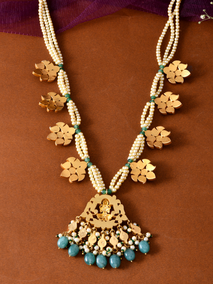 Laxmi Pendant Traditional Temple Jewelry Necklace | Jewellery By Kamla Poddar