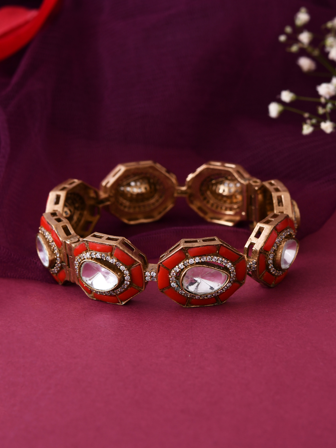 Polki & Gemstone Kada