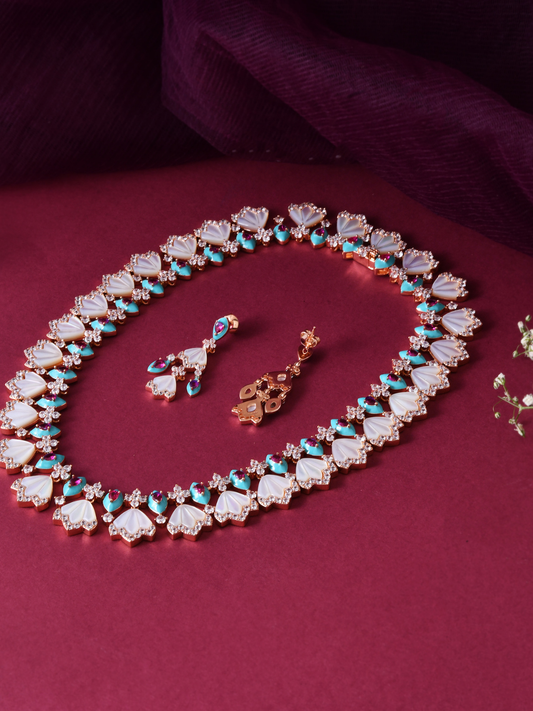 Contemporary Mother-of-Pearl Necklace Set